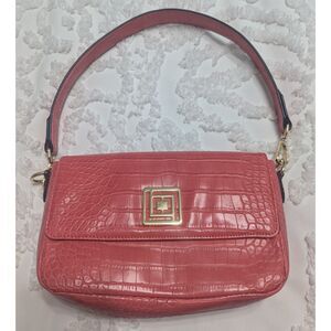 💖 Liz Claiborne Pink Shoulder Bag – Flap Style + Removable Strap (Excellent!)